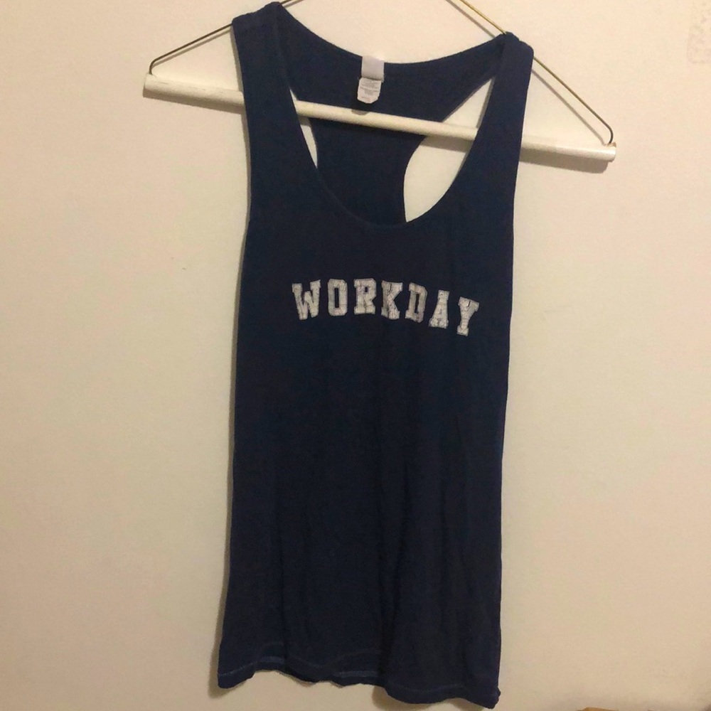 Alo Yoga navy workday racerback tank